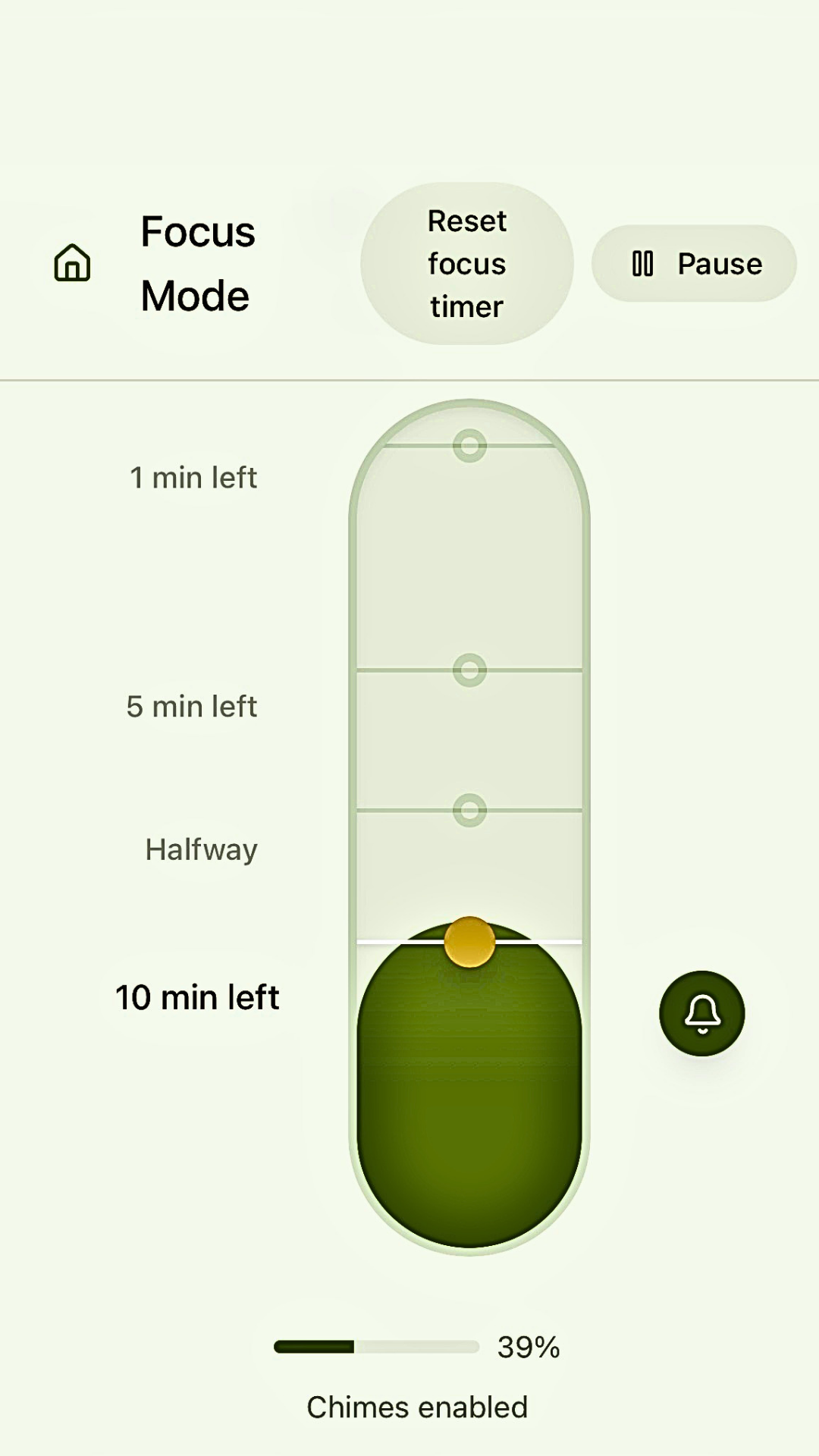 Scaffold bounded focus timer