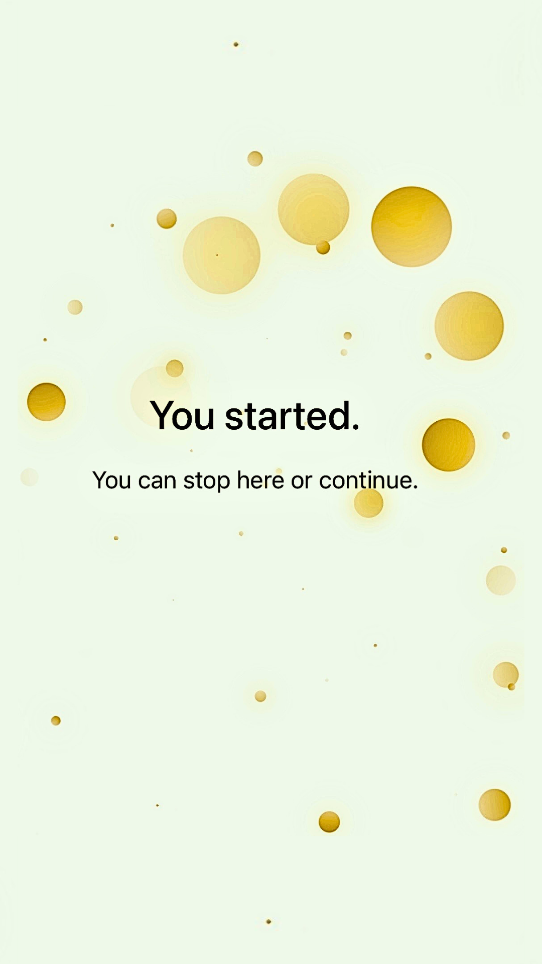 Scaffold completion screen
